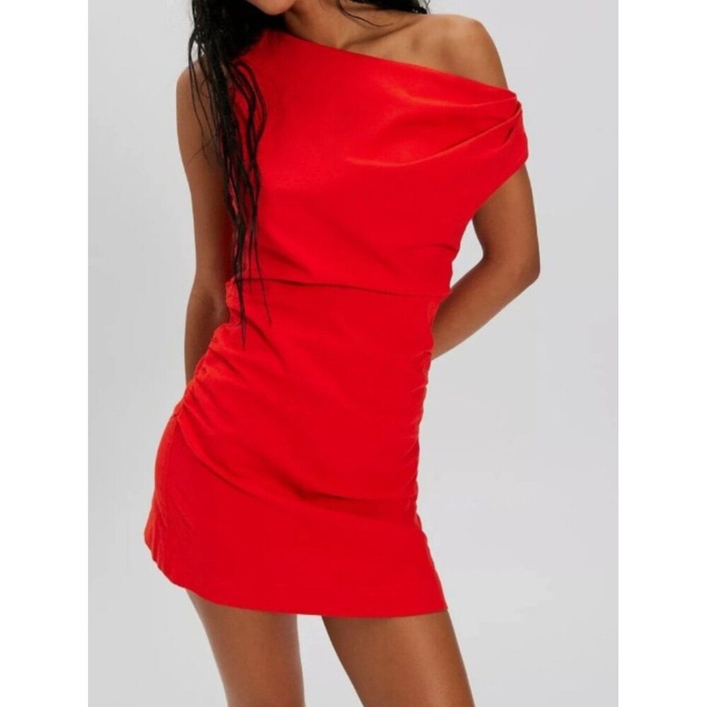 Free People Free-Est So Far Summer Stretch Linen Mini Dress Bodycon XS 290388